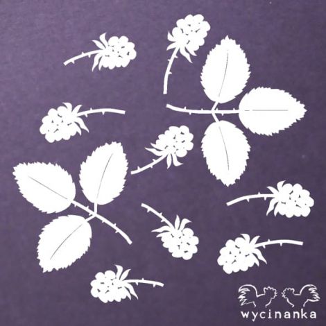 Tekturka Wycinanka Summer Fruits - Dekor Malina, 10szt